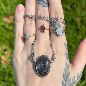 Iolite interchangeable necklace